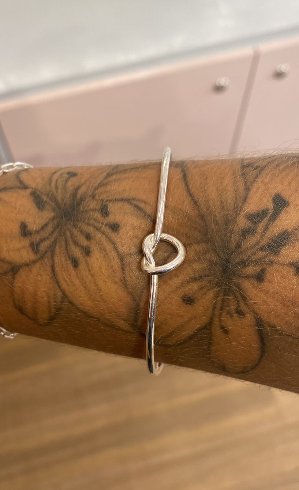 Bracelete de Nó Prateado
