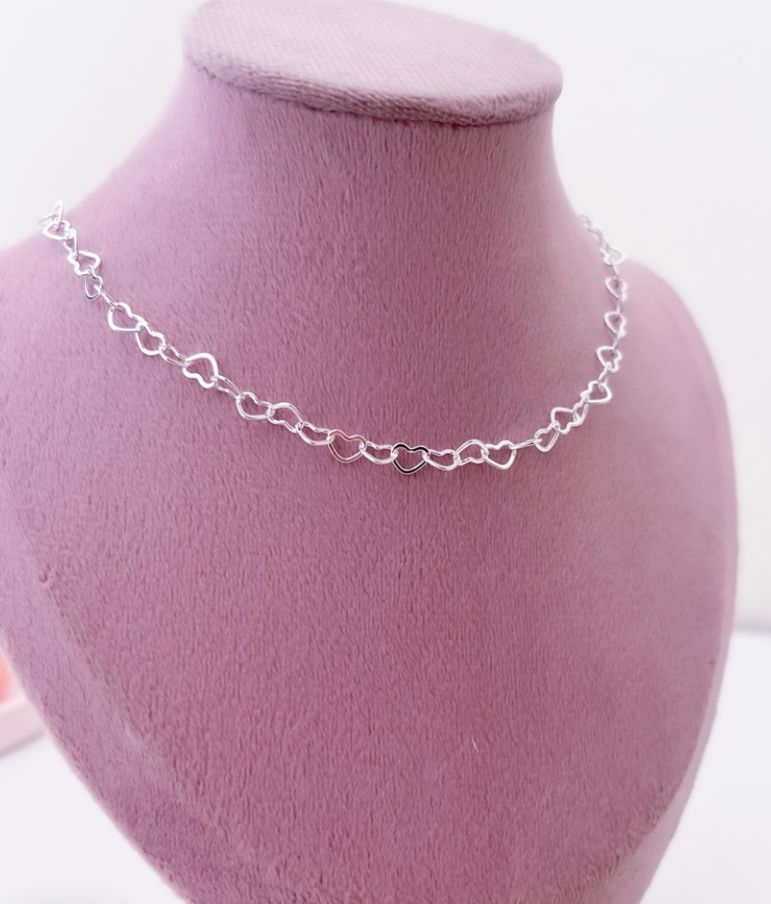 Choker Elos Coraçõezinhos
