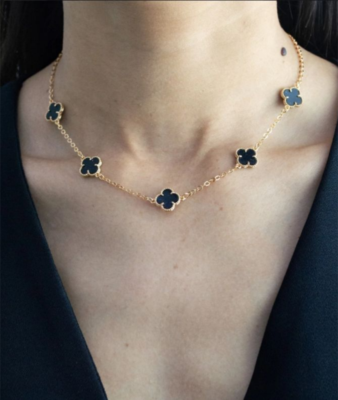 Choker Trevos Virgínia Preto