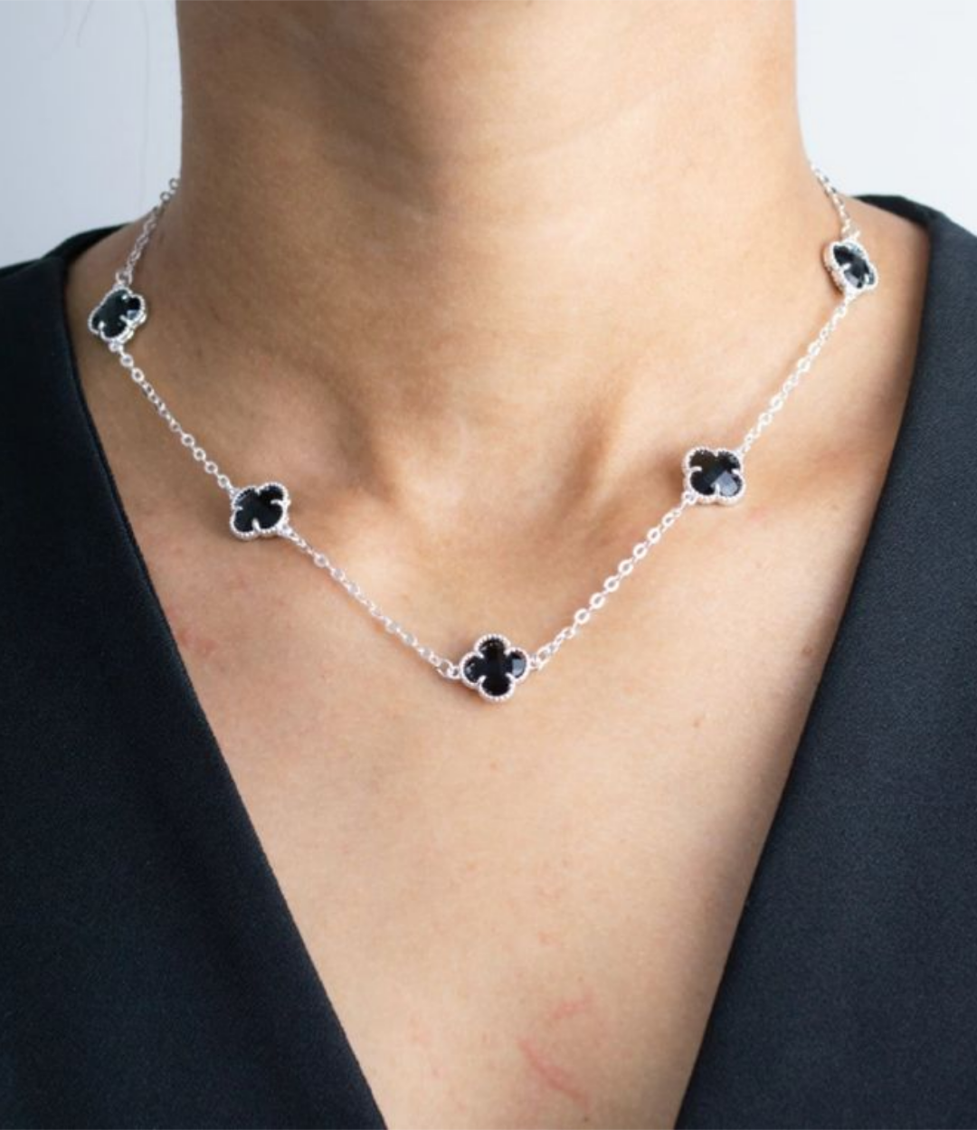 Choker Trevos Virgínia Preto
