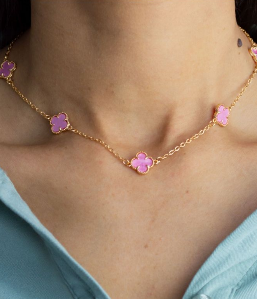 Choker Trevos Virgínia Rosa