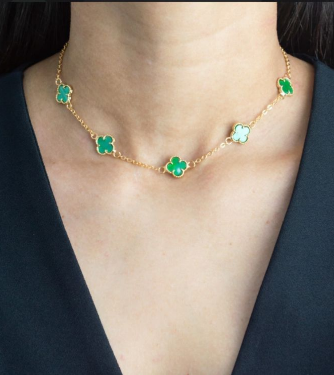 Choker Trevos Virgínia Verde