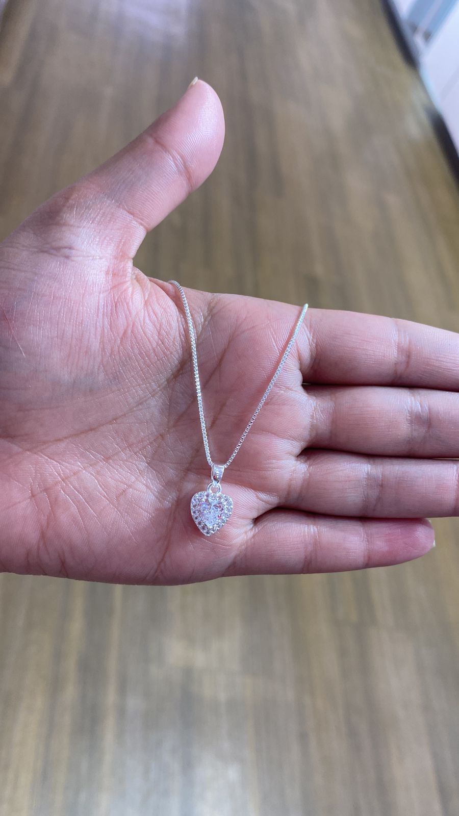 Colar Pingente Coração Inspiração Swarovski