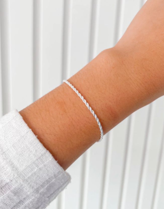 Pulseira Baiana Fina Prateado